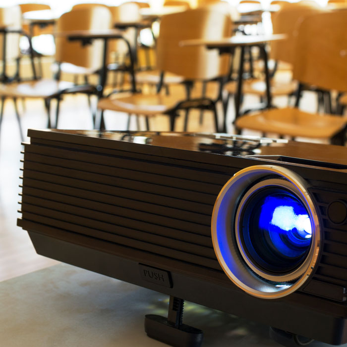 24 media projectors with speaker systems needed